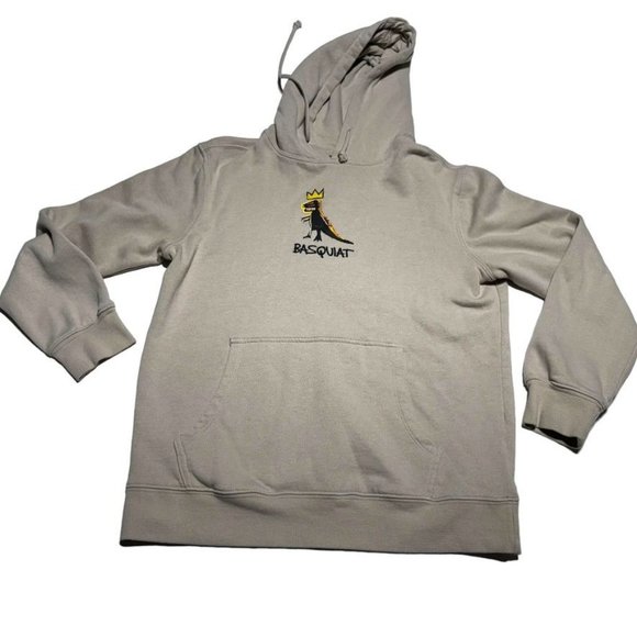Beige Basquiat Hoodie Unisex Size Medium - Picture 7 of 7